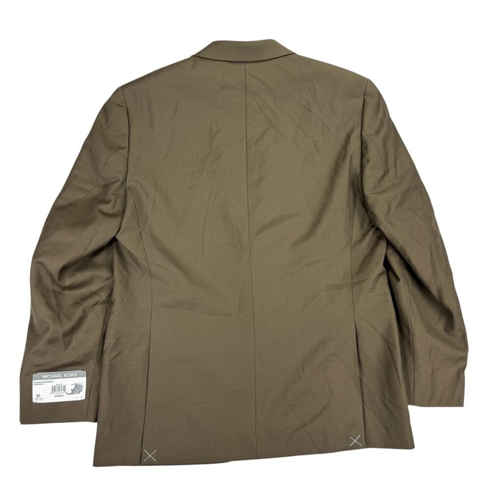 Michael Kors Mens Classic Fit Wool Blend Solid Suit Jacket Brown 42R - Picture 5 of 6
